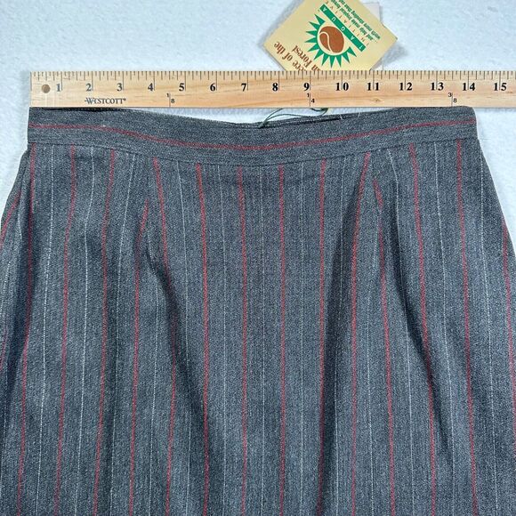 BCBG Max Azria Pencil Skirt Women's Size 12 Gray Vertical Stripe New - Picture 3 of 10